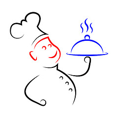 Image showing Food Carrying Means Chefs Whites And Cuisine