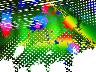 Image showing Color Paint Indicates Splashing Colourful And Splat