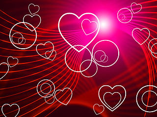 Image showing Hearts Twirl Shows Valentine\'s Day And Blazing