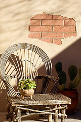 Image showing Arizona adobe patio