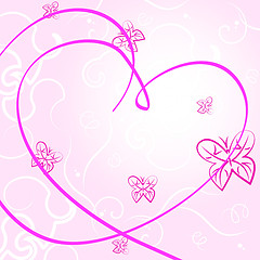 Image showing Background Copyspace Represents Valentine Day And Affection