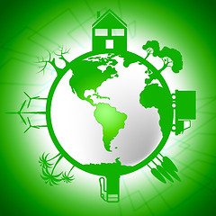 Image showing Global World Means Earth Day And Eco
