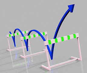 Image showing Hurdle Overcome Means Conquering Adversity And Barrier