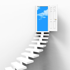 Image showing Stairs Concept Indicates Ladder Of Success And Ambition