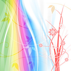 Image showing Pastel Color Indicates Florals Backdrop And Soft