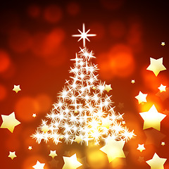 Image showing Xmas Tree Shows Merry Christmas And Celebrate