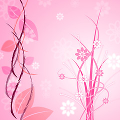 Image showing Pink Floral Indicates Bloom Backgrounds And Flower