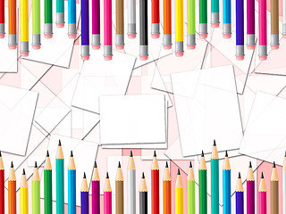 Image showing Pencils Education Shows Colourful Learn And Colour