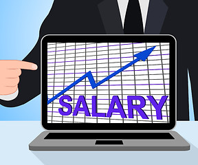 Image showing Salary Chart Graph Displays Increase Earn Cash Wealth Revenue