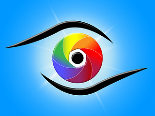 Image showing Eye Blue Represents Color Swatch And Colour