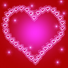 Image showing Background Heart Indicates Valentines Day And Backdrop