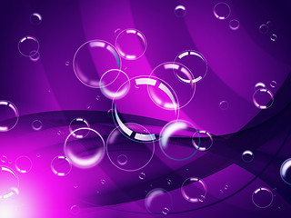 Image showing Glow Bubbles Represents Light Burst And Mauve