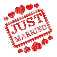 Image showing Just Married Means Tenderness Devotion And Wed