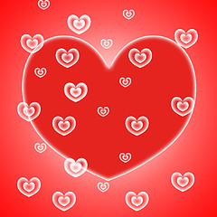 Image showing Background Hearts Represents Valentines Day And Abstract