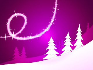 Image showing Xmas Tree Represents New Year And Holiday