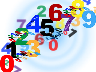 Image showing Maths Counting Means Numerical Number And Template