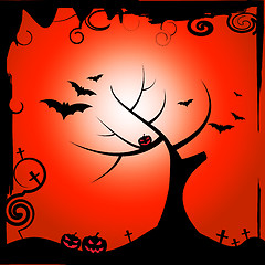 Image showing Bats Halloween Means Trick Or Treat And Autumn