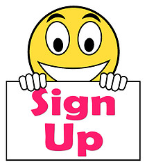 Image showing Sign Up On Sign Shows Register Online