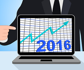 Image showing Twenty Sixteen Graph Chart Displays Increase In 2016