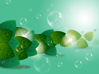 Image showing Bubbles Leaves Represents Garden Rural And Trees