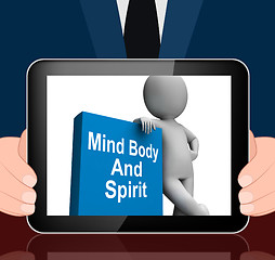 Image showing Mind Body And Spirit Book With Character Displays Holistic Books