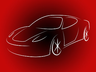 Image showing Illustration Sportscar Indicates Design Motorshow And Style
