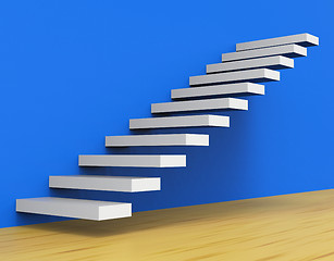 Image showing Growth Stairs Shows Staircase Upwards And Ascend