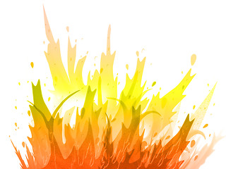 Image showing Fire Background Represents Inferno Design And Raging