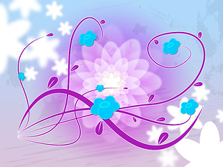 Image showing Mauve Background Indicates Petals Purple And Petal