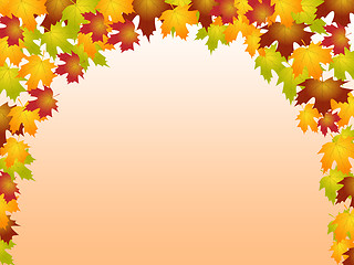 Image showing Autumn Leaves Shows Blank Space And Botanic