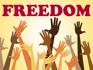 Image showing Hands Freedom Means Break Out And Escape