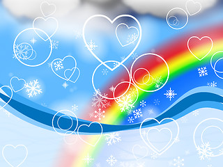 Image showing Background Rainbow Represents Valentine\'s Day And Abstract