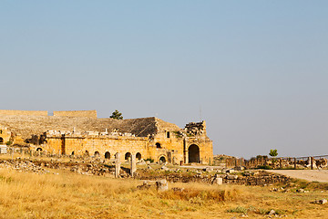 Image showing archeology  pamukkale    old construction 