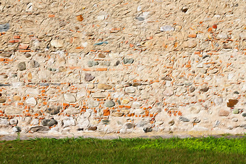 Image showing italy  and cracked  step   brick in    old wall texture material