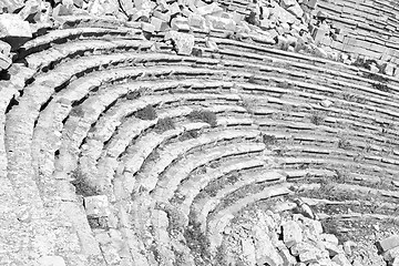 Image showing  broken  in turkey europe  termessos  the old theatre abstract t