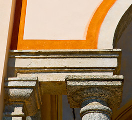 Image showing abstract old column in the  country  of europe italy and marble 