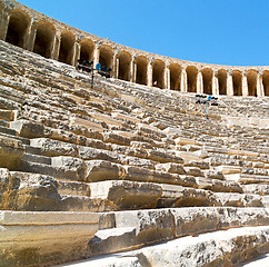 Image showing in turkey europe aspendos the old theatre abstract texture of st