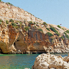 Image showing asia in thurkey antalya lycia way water rocks and sky near the n