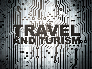 Image showing Travel concept: circuit board with Travel And Turism