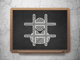 Image showing Law concept: Criminal on chalkboard background