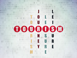 Image showing Tourism concept: Tourism in Crossword Puzzle