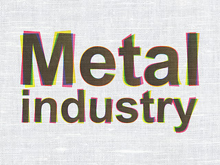 Image showing Industry concept: Metal Industry on fabric texture background