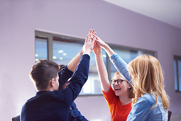 Image showing happy students celebrate