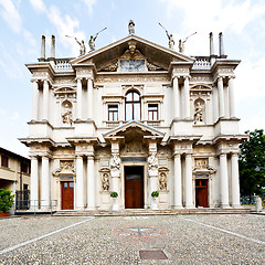 Image showing beautiful old architecture in italy europe milan religion    and