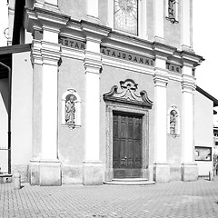 Image showing orange    in italy europe milan     religion and sunlight old ar