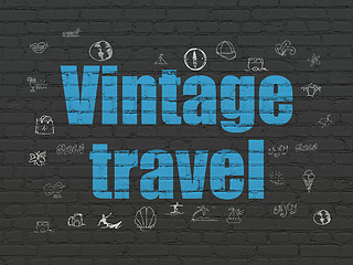 Image showing Vacation concept: Vintage Travel on wall background