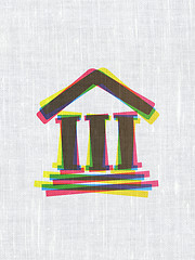 Image showing Law concept: Courthouse on fabric texture background