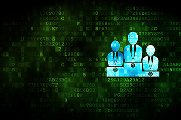 Image showing Law concept: Business Team on digital background