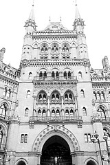 Image showing old architecture in london england windows and brick exterior wa