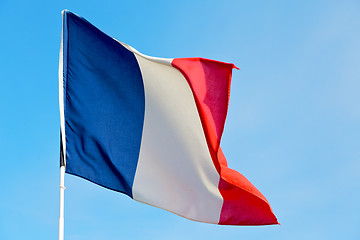 Image showing french    in the blue sky  france  colour and wave